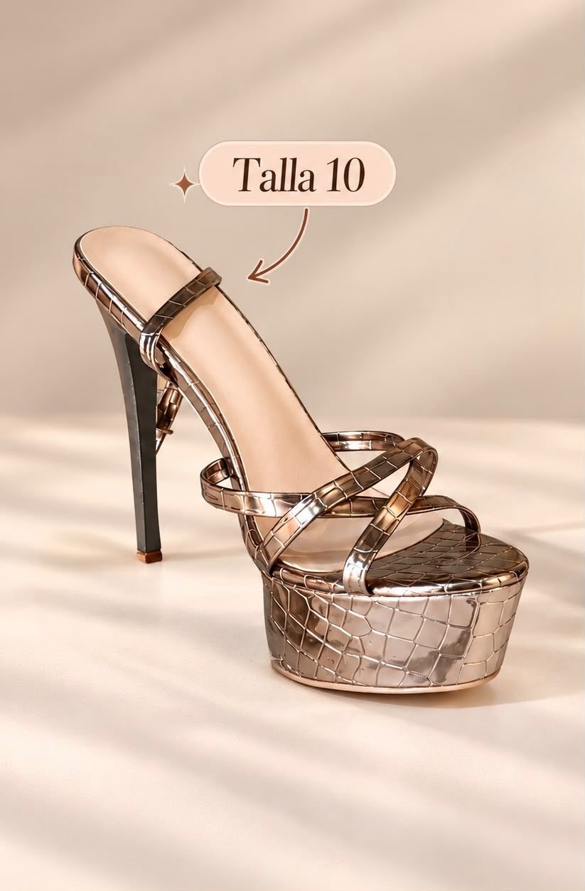 Tacones bronce