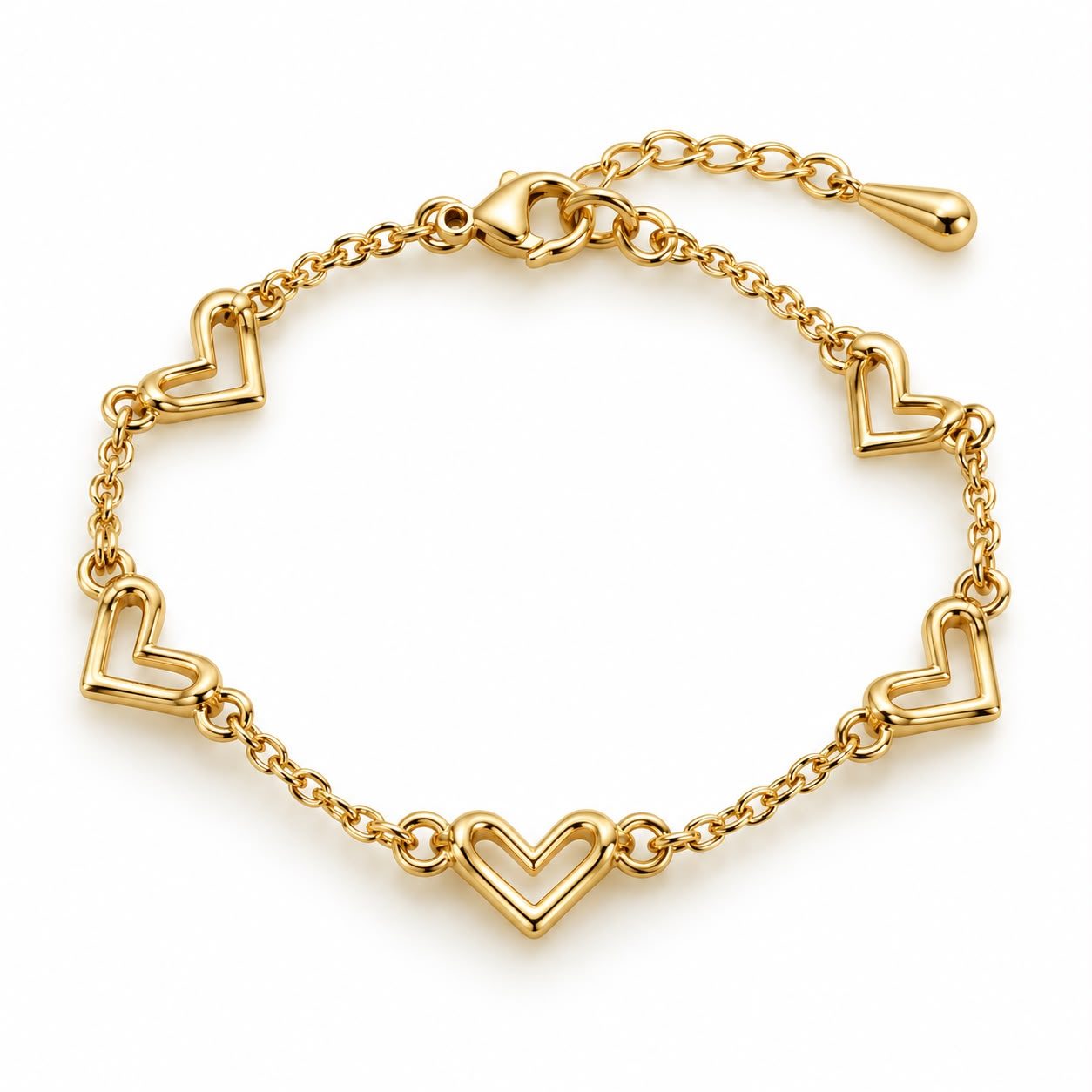PULSERA ORO DIJES CORAZONES