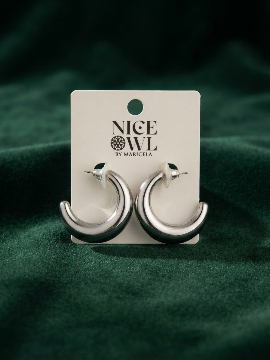 Aretes arracada platino