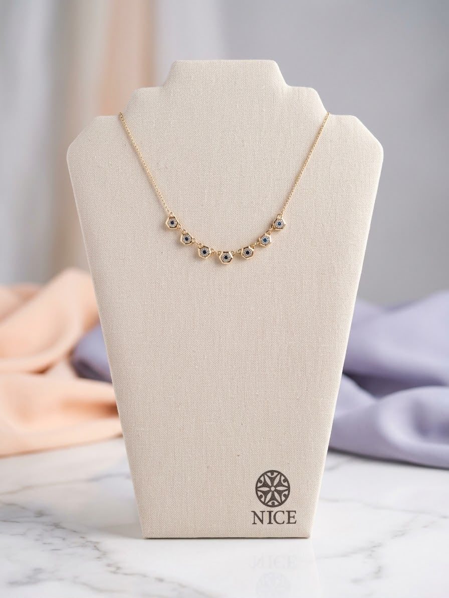 Collar oro turco octágonos