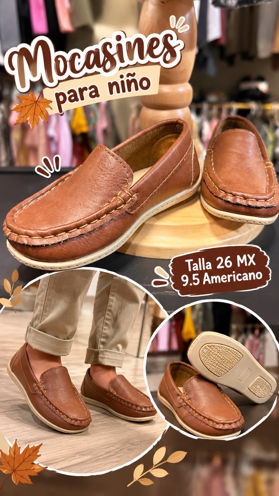 Mocasines talla 26 niño