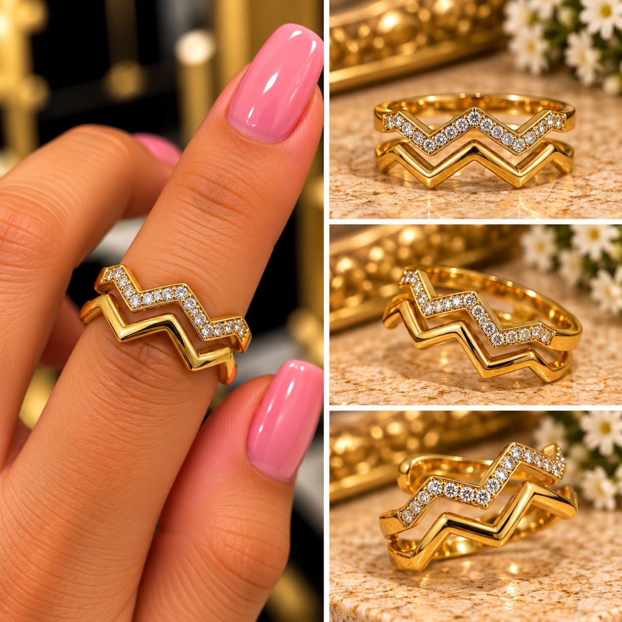 Anillo zig zag