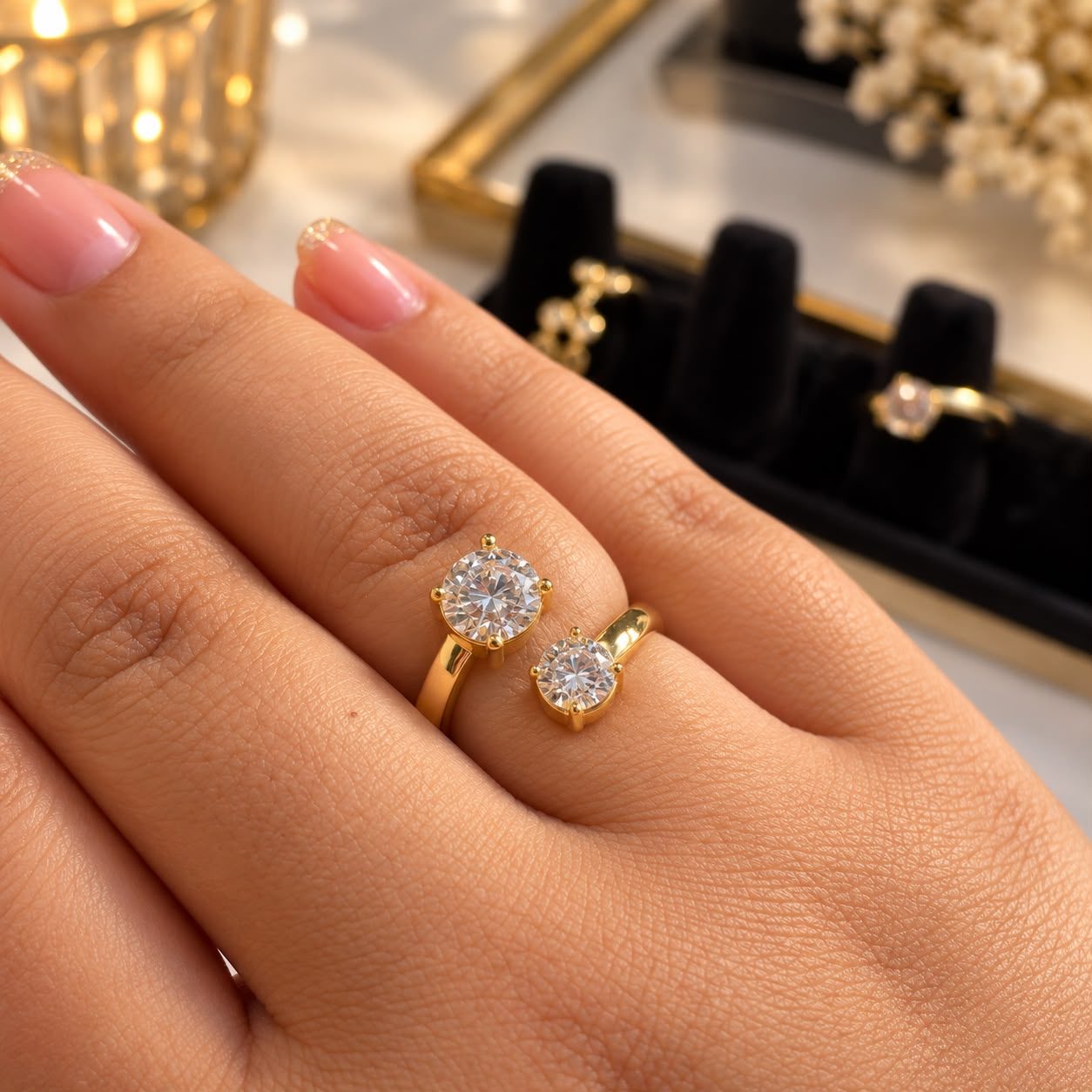 ANILLO ORO DIAMON NICE DOBLE