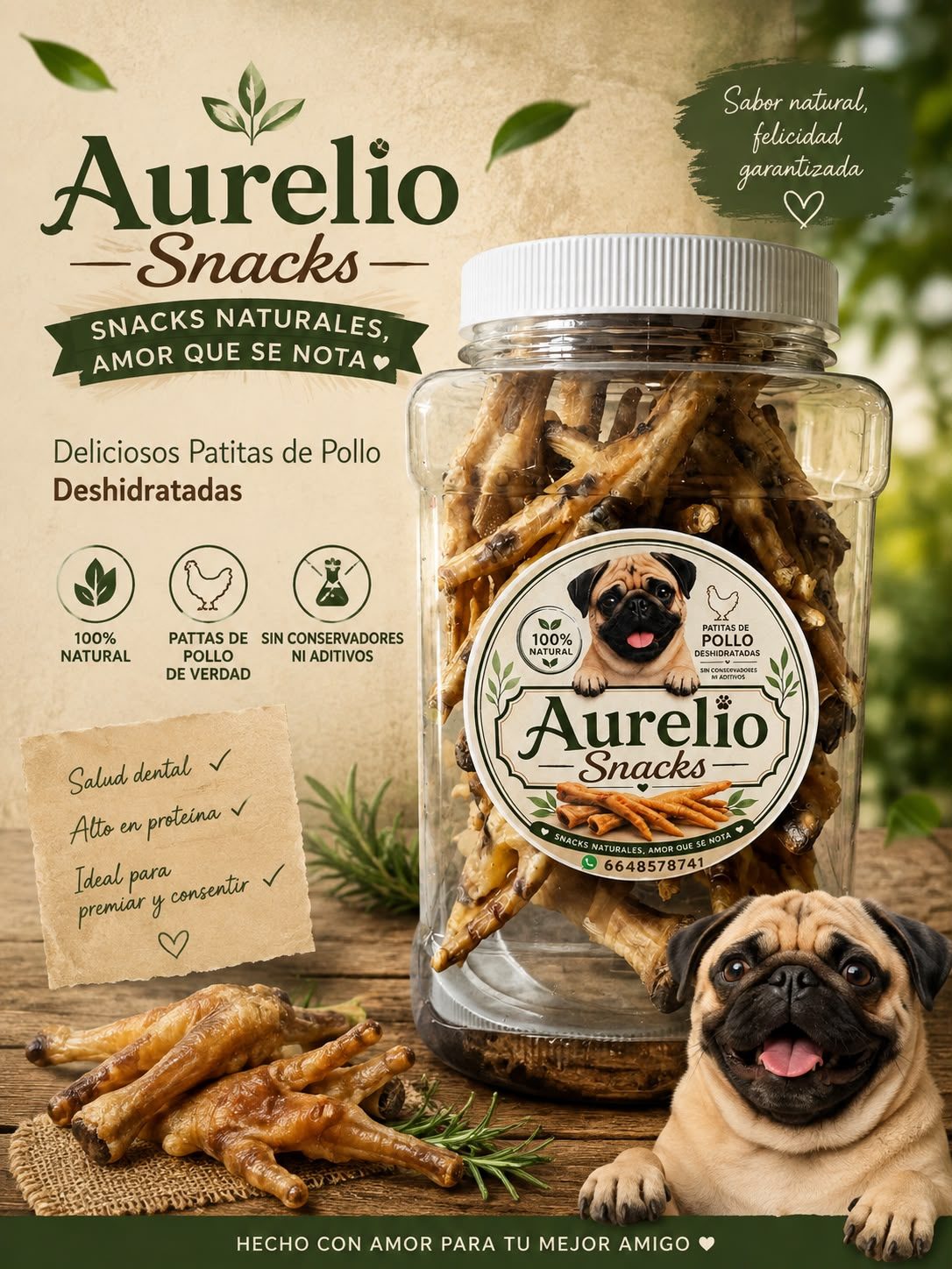 PREMIOS PARA PERRO PATITAS DE POLLO